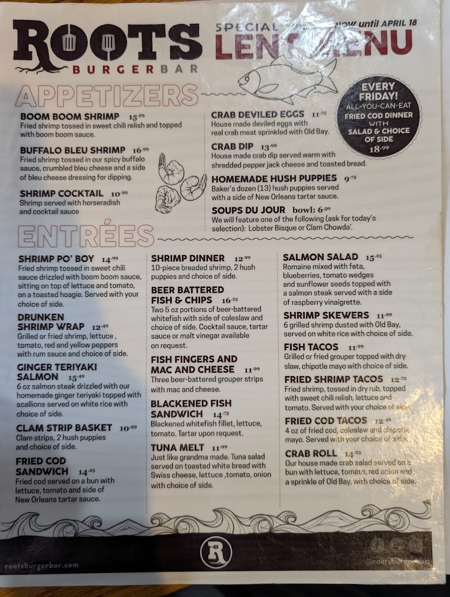 Roots Burger Bar Menu - Image 4